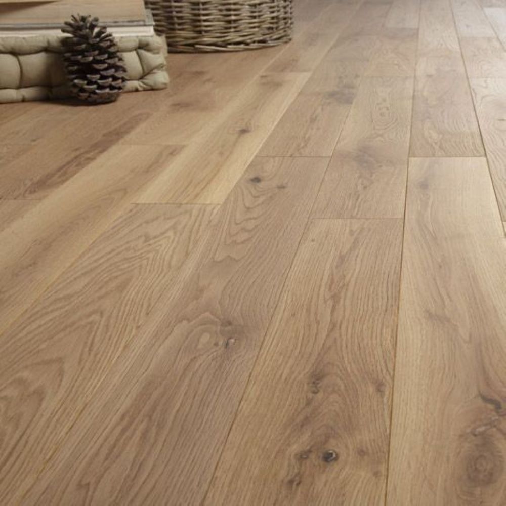 Wide Plank Laminate Flooring - Color: Dark Brown