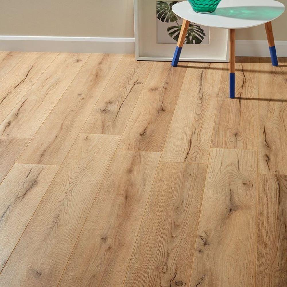 Wide Plank Laminate Flooring - Color: Dark Brown