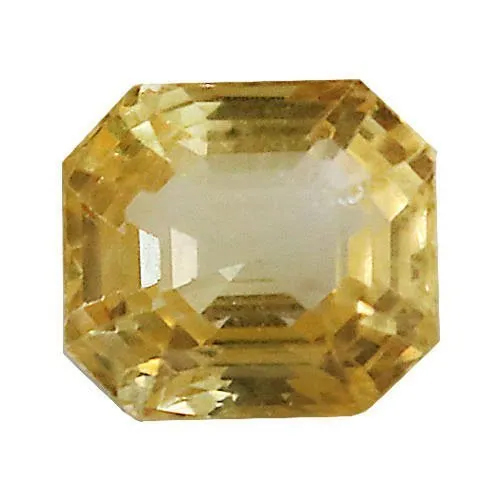 Natural Yellow Sapphire Pukhraj Stone - Artificial Stone Type: Solid Surface