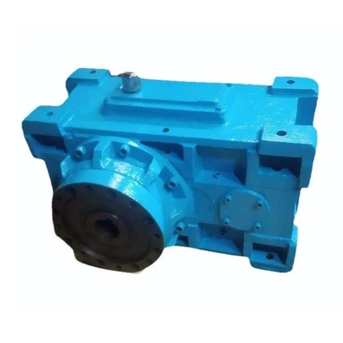 Plastic Machine Single Screw Helical Gear Box - Color: Blue