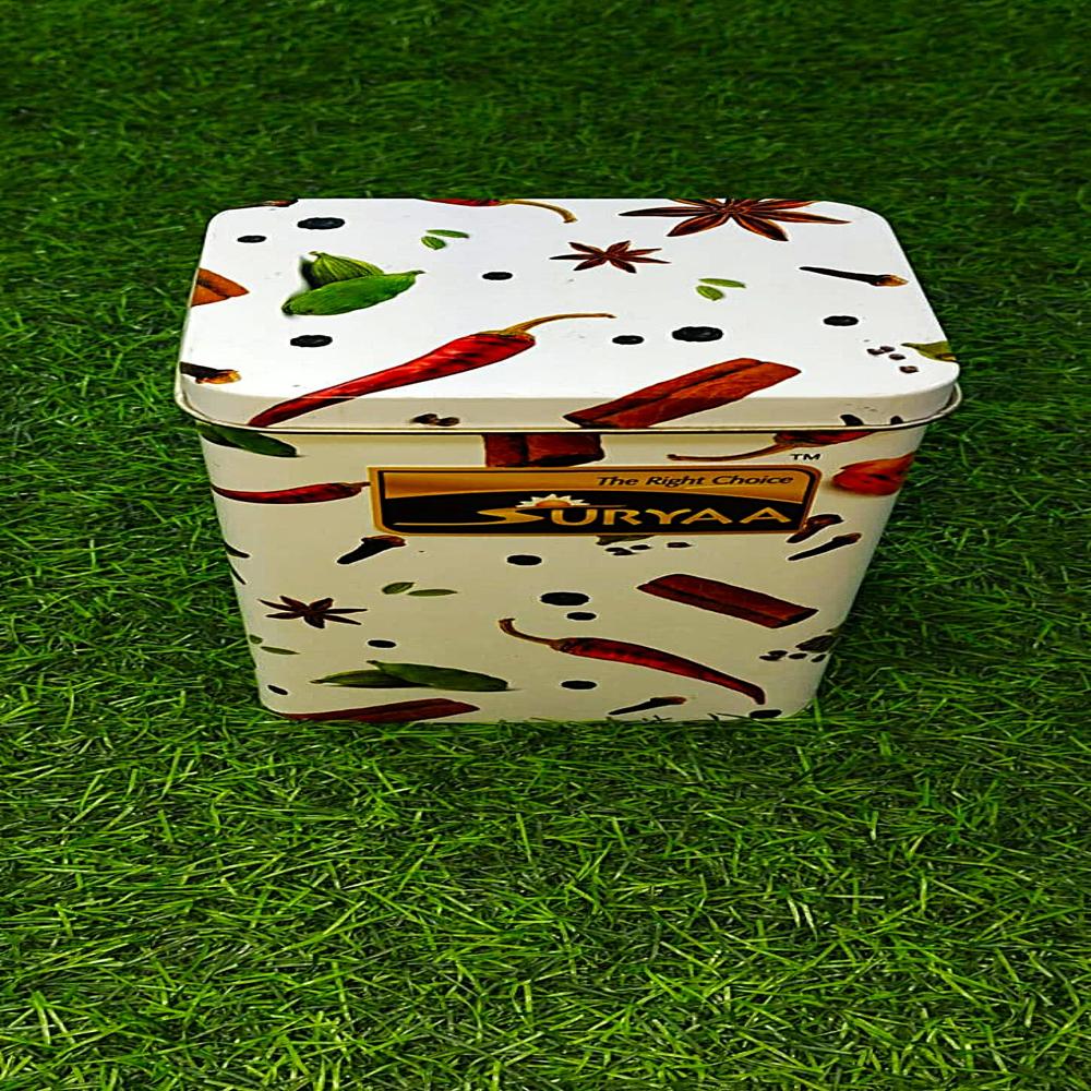 Spice And Masala Packaging Tin Container - Color: Multicolour