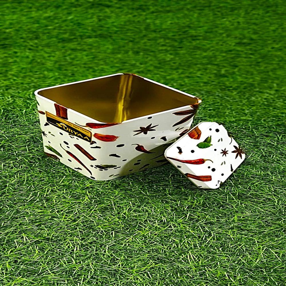 Spice And Masala Packaging Tin Container - Color: Multicolour