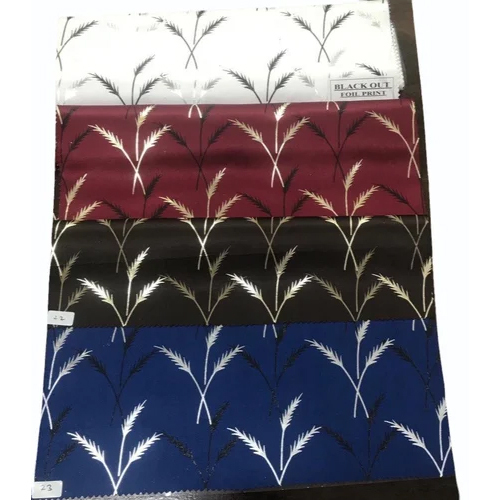 Polyester Foil Print Curtain Fabric