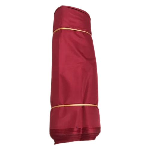 Red Long Crush Polyester Curtain Fabric - Feature: Washable