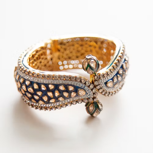 Polki Diamond Bangle - Color: Colorless