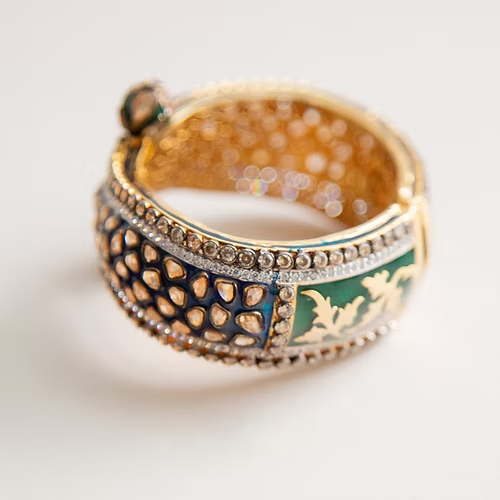 Polki Diamond Bangle - Color: Colorless