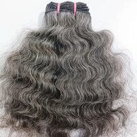 Remy Curly Grey Human Hair Extensions Single Donor Bundle