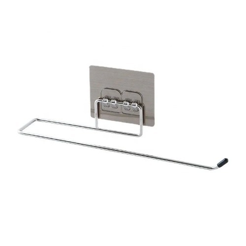 Tossie Towel Bar - Transparent Silicon, 15x15x6 Cm | Customizable Shape, Water-activated Adhesive, Sleek Plain Design For Commercial Use