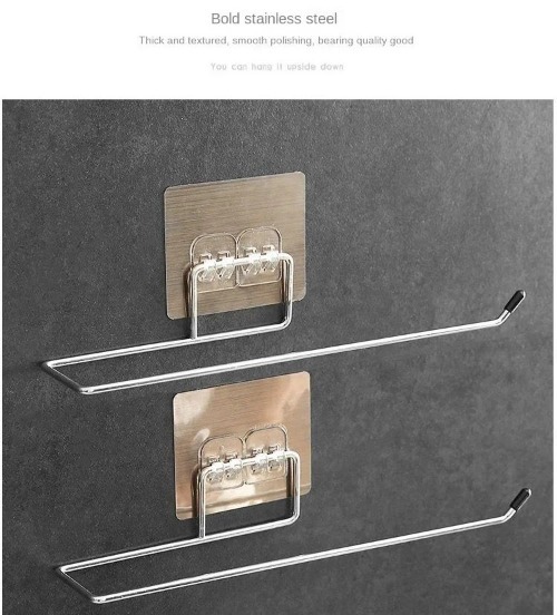 Tossie Towel Bar - Transparent Silicon, 15x15x6 Cm | Customizable Shape, Water-activated Adhesive, Sleek Plain Design For Commercial Use