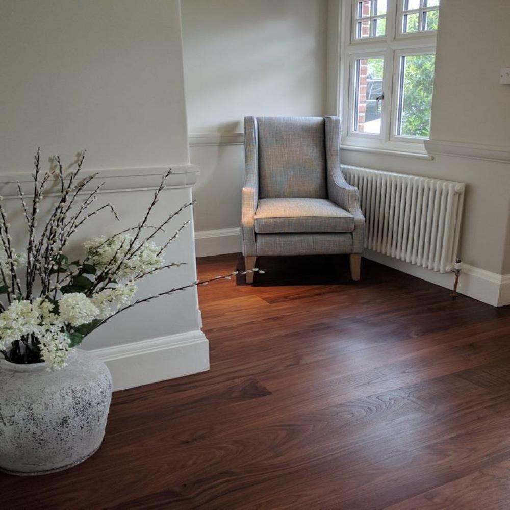 Chestnut Laminate Flooring - 8mm Thickness, 181mm Width, Brown Color | Anti-slip, Easy To Install, Wear-resistant