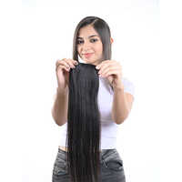 Thick Hair Patch - Indian Human Hair, Standard Size, Black Color | Seamless Blend, Effortless Application, Style Like Natural Hair