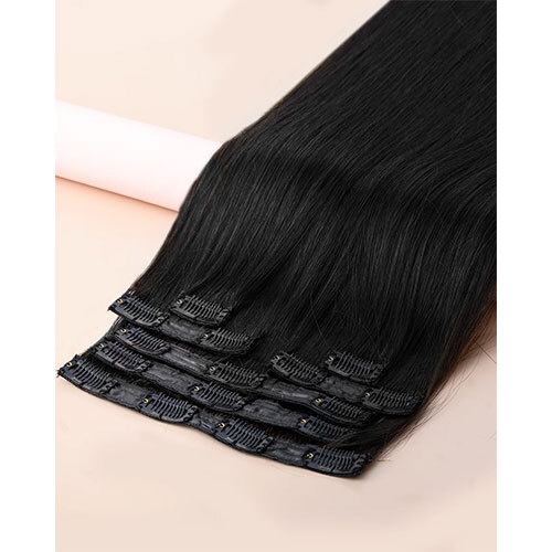 7 Piece Clip Set  Volumizers & Clip-in Hair Extensions  Voluminous & Long hair