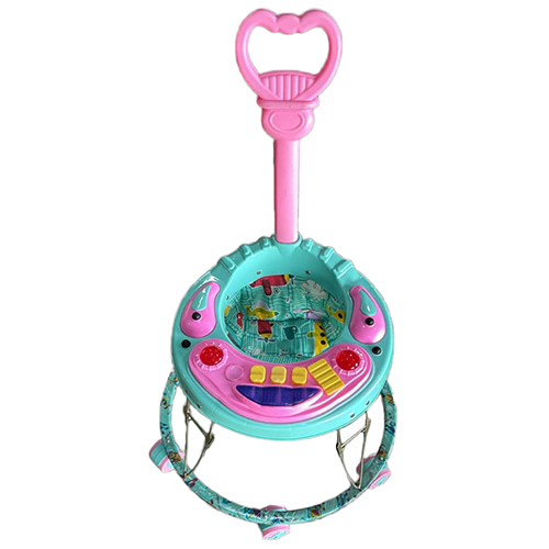 Baby Walker With Handle - Color: Multicolor