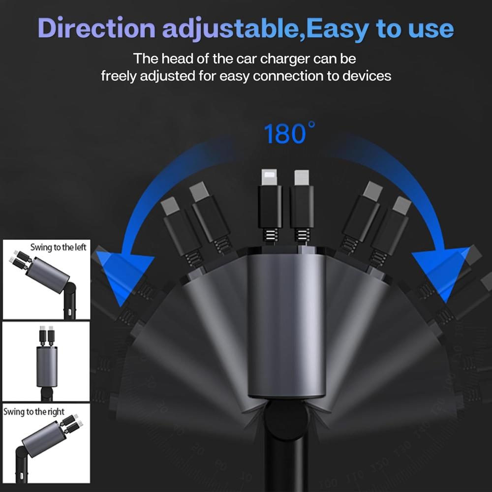 4 in 1 Super Fast Car Phone Charger
