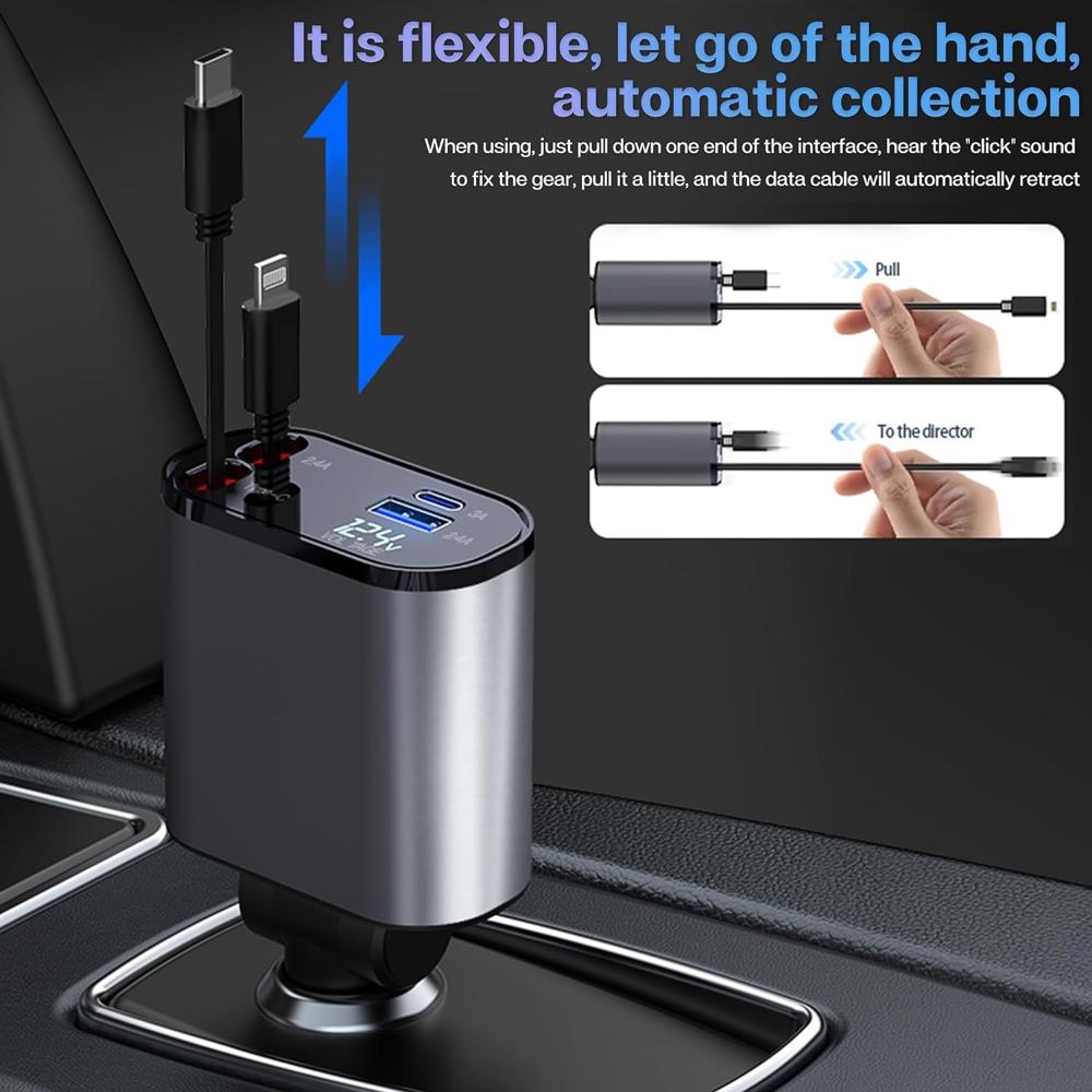 4 in 1 Super Fast Car Phone Charger