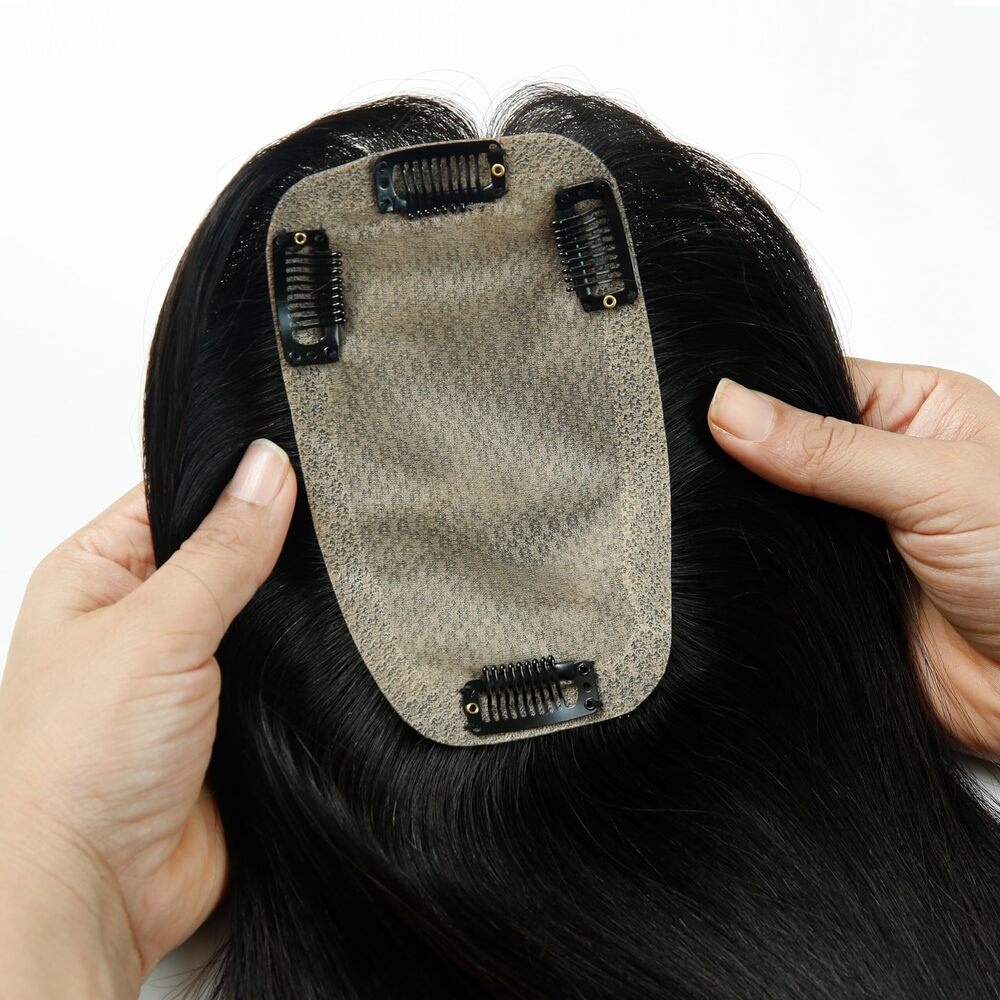 Silk hair toppers for thinning hair 4x6 Base Extension Clip in 16inches wholesaler India