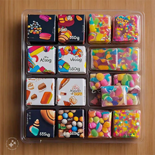 250g, 500g Rectangular Sweet Packaging Tray