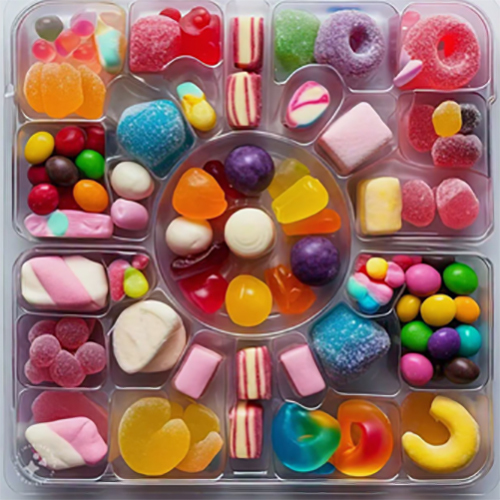 Sweets packing blister tray