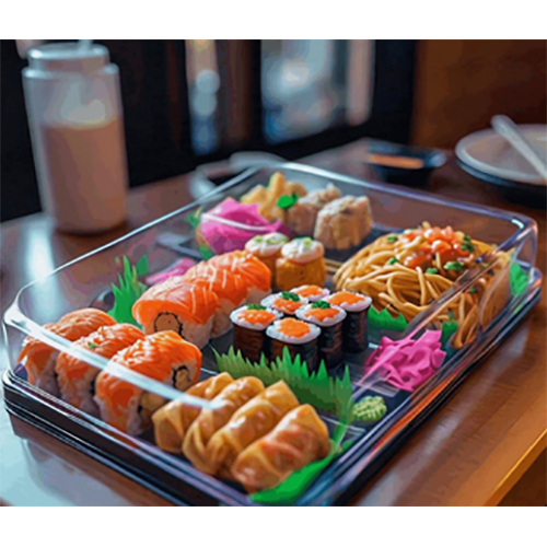 Plastic Food Packaging Tray - Color: Transparent