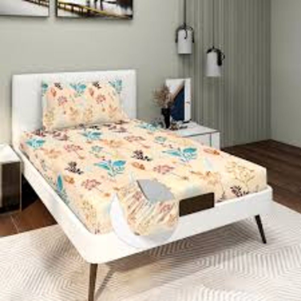 Babies Cartoon Bedsheet - 60*90 Inch, Assorted Prints | 50% Polyester And 50% Cotton, Washable, Comes With 2 Pillowcases, Soft And Lightweight