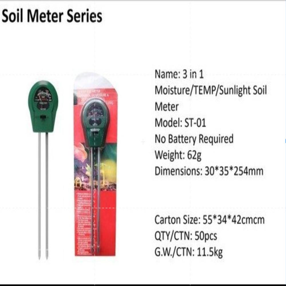 3 In 1 Soil Ph Moisture Tester