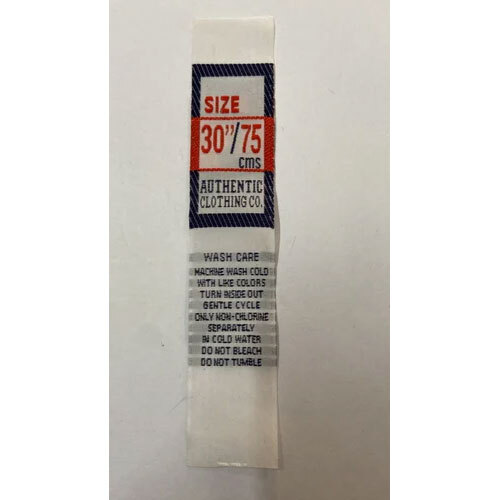 55GSM Printed Cotton Woven Label - Rectangle Cloth Label, Multicolor Hot Melt Adhesive Sticker with Design Printing