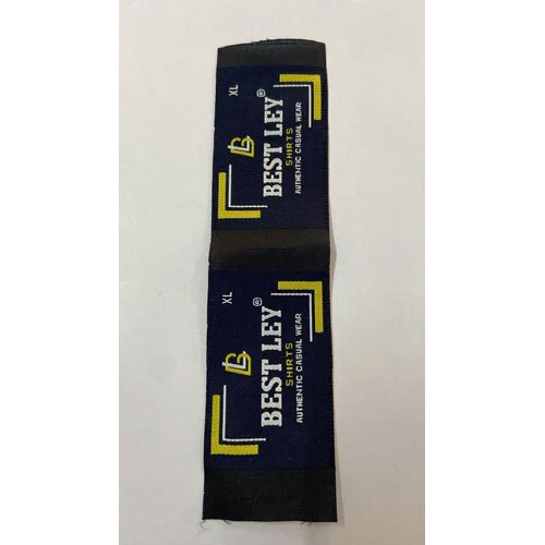 50GSM Printed Cotton Woven Label - Cotton Material, Rectangle Shape, Multicolor Design | Hot Melt Adhesive, Cloth Use, Plain Style Adhesive Sticker