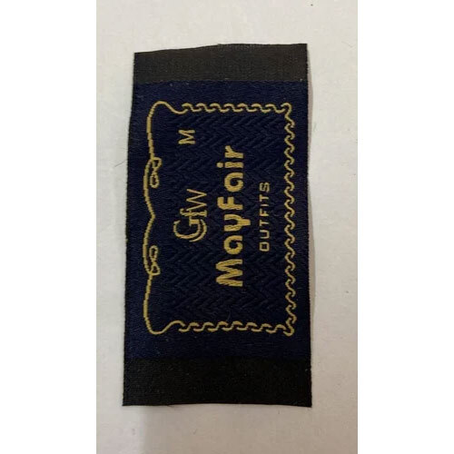 40GSM Printed Cotton Woven Label - Cotton Material, Rectangle Shape, Multicolor Design, Hot Melt Adhesive, Adhesive Sticker for Cloth Usage