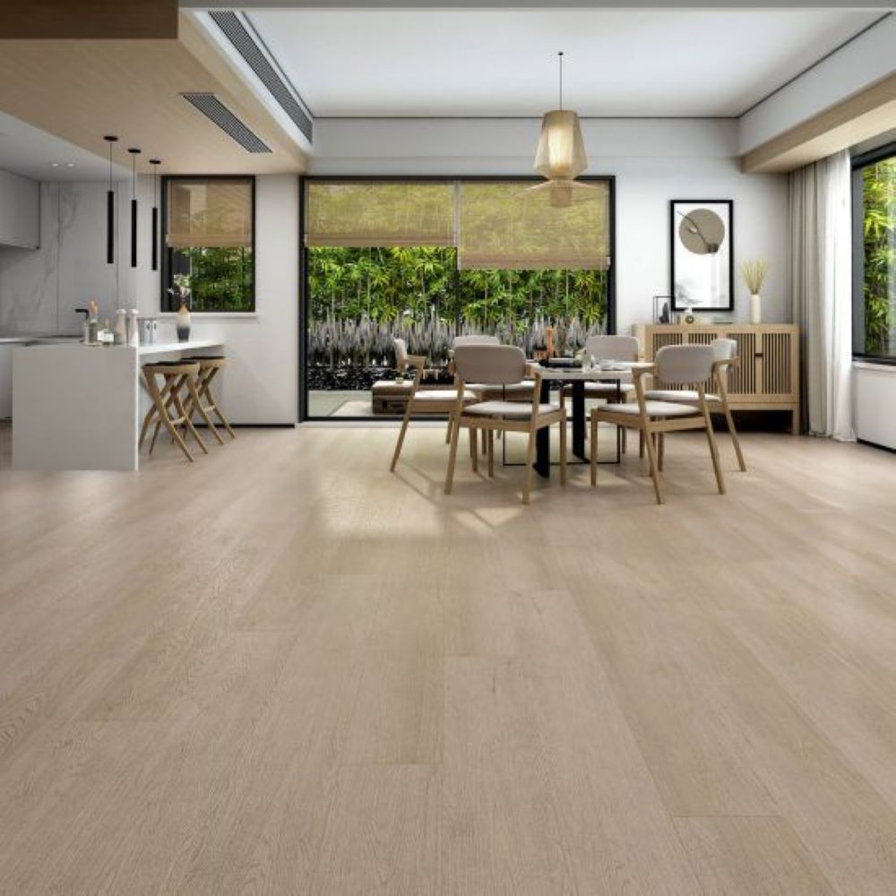 Matte Laminate Flooring - 8mm Thickness, 181mm Width | Brown Color, Anti-slip Feature, Natural Aesthetic