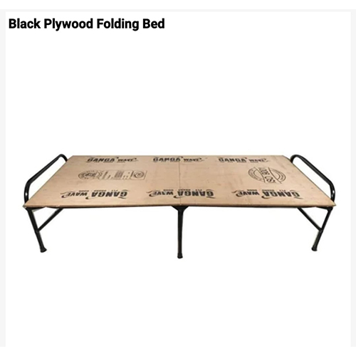 Black Plywood Folding Bed - Color: Different Available