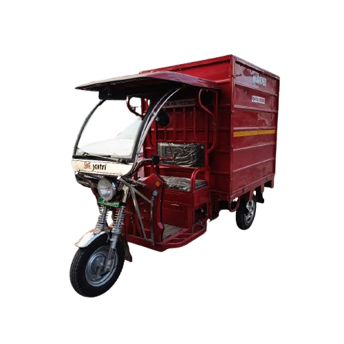 Red Colour Yatri E Cart With Container Body - Load Capacity: 500  Kilograms (Kg)