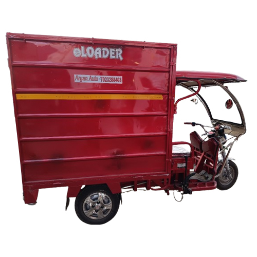 Red Colour Yatri E Cart With Container Body