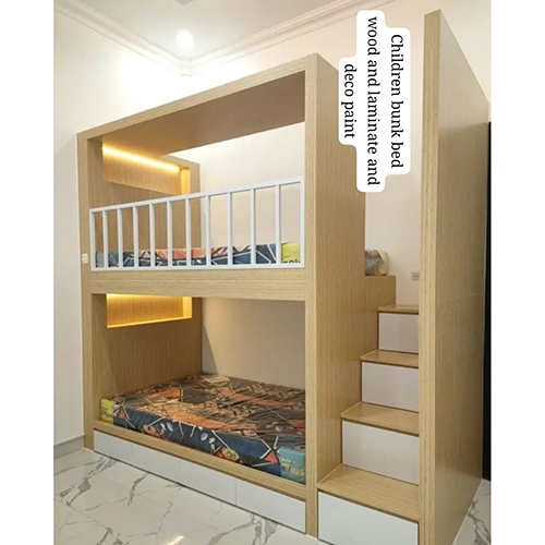 Wooden And Laminated Children Bunk Bed - Color: Different Available