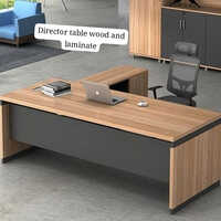 Wood And Laminate Director Table - Color: Different Available
