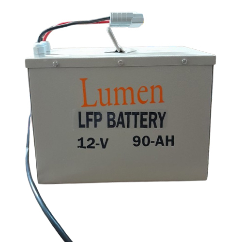 12V 90-Ah Lfp Battery - Color: White