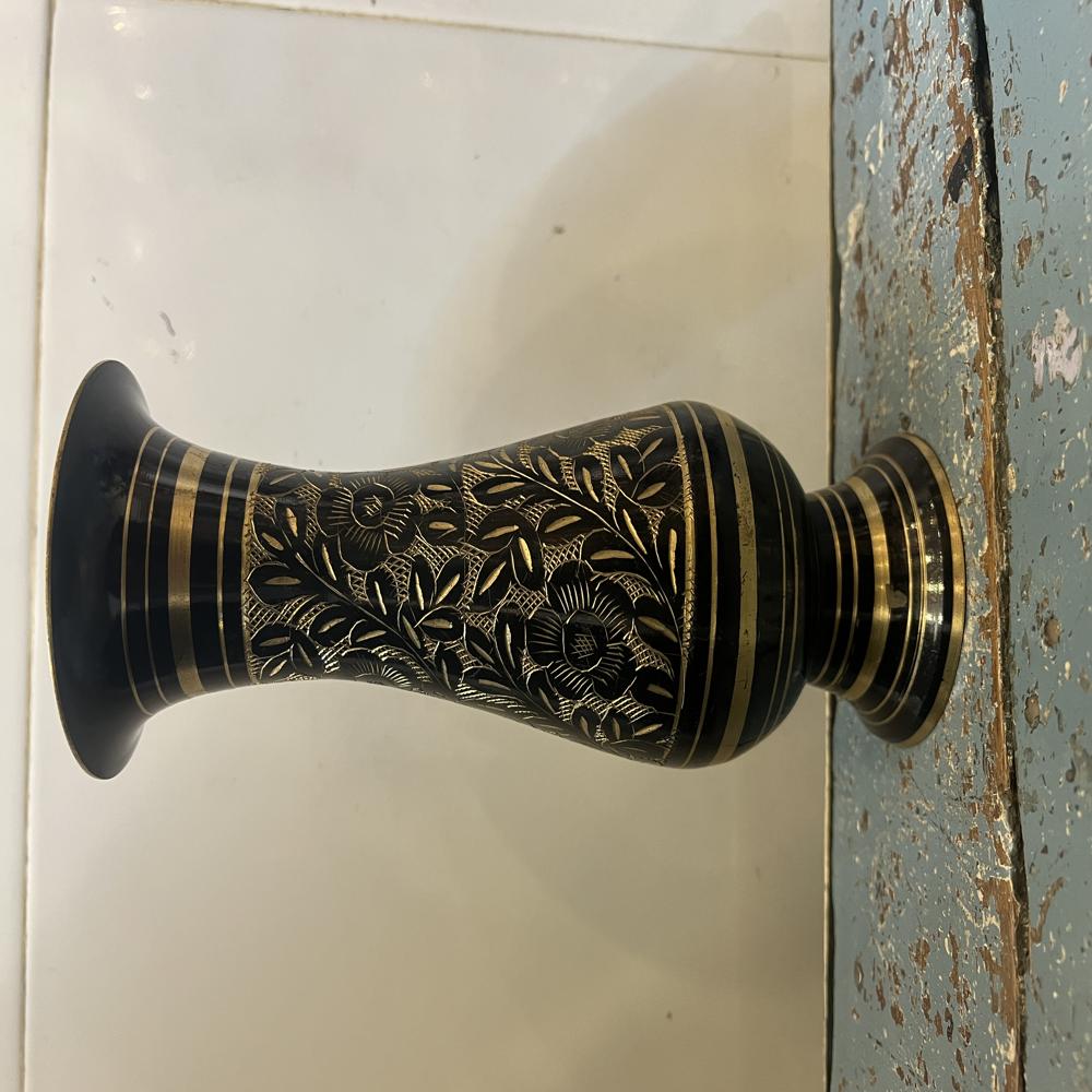 Brass  Flower Vases - Color: Black