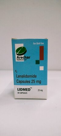 Lidmed Lenalidomide Capsule 25mg - Lenalidomide, Standard Size, White And Blue | Immunomodulatory Agent, Oral Administration, Blister Pack