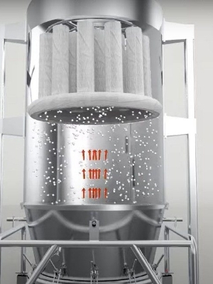 Pharmaceutical fluid bed dryer (D) duct cleaning