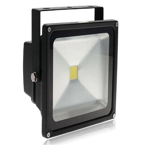 30w LED Flood Light - Aluminium & Glass, Black Color, 220-240 Volt (v), 50-60 Hertz (HZ) | Outdoor Lighting Solution for Gardens & Parking Lots