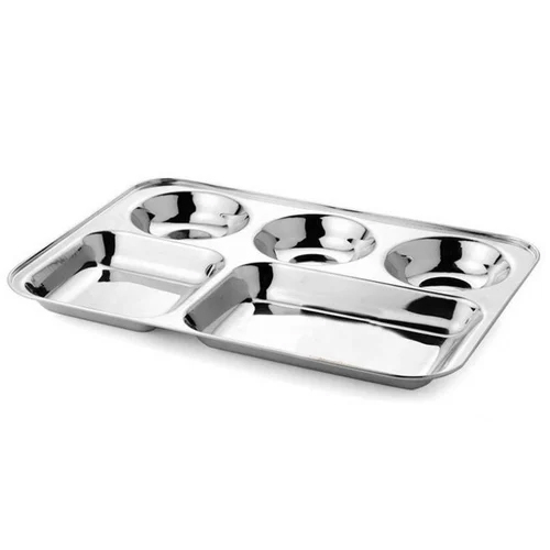 Stainless Steel Restaurant Compartment Dinner Plate