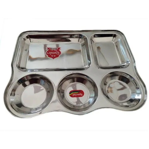 Stainless Steel Restaurant Plate - Color: Silver