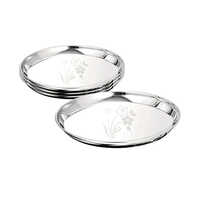 Steel Khumcha Thali - Color: Silver
