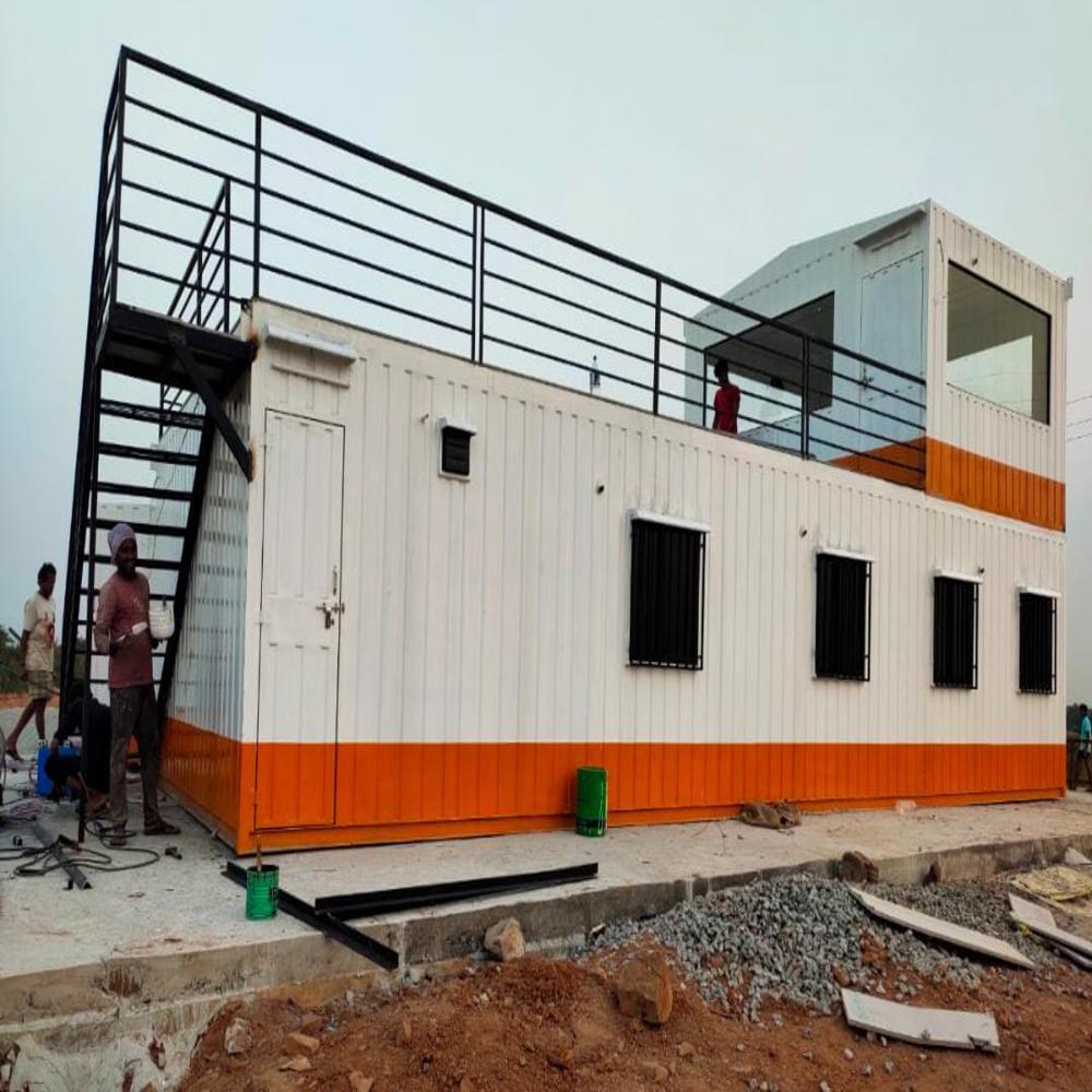Portable Office Container - Modular Fabrication | White, Durable Materials, Insulated For Comfort, Versatile Use In Turnkey Projects
