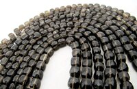 Natural Smoky Quartz 3D Cube 6 to 8mm Beads