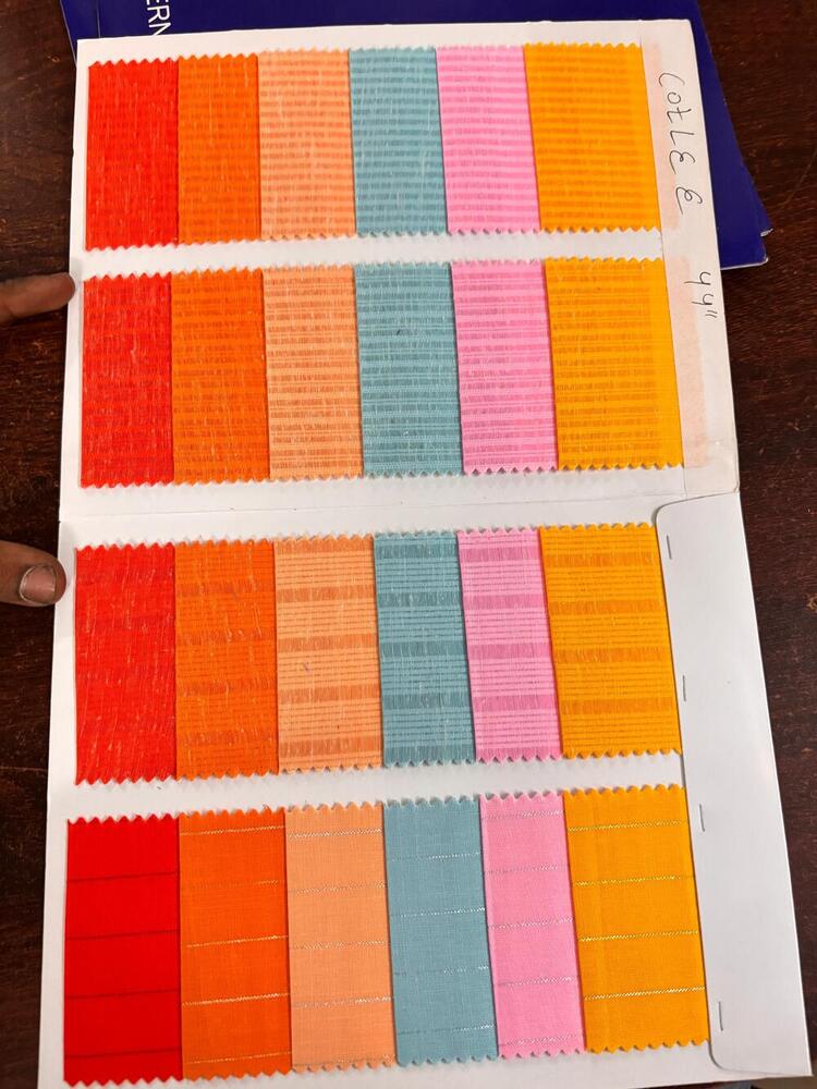 Kurta Fabric - Poly Cotton Blend, 58 Inches Width, Orange Printed Design | Soft Texture, Shrink-resistant, Ideal For Kurtas And Designer Shirts