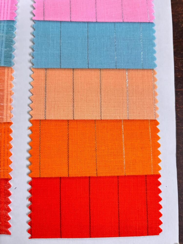 Kurta Fabric - Poly Cotton Blend, 58 Inches Width, Orange Printed Design | Soft Texture, Shrink-resistant, Ideal For Kurtas And Designer Shirts