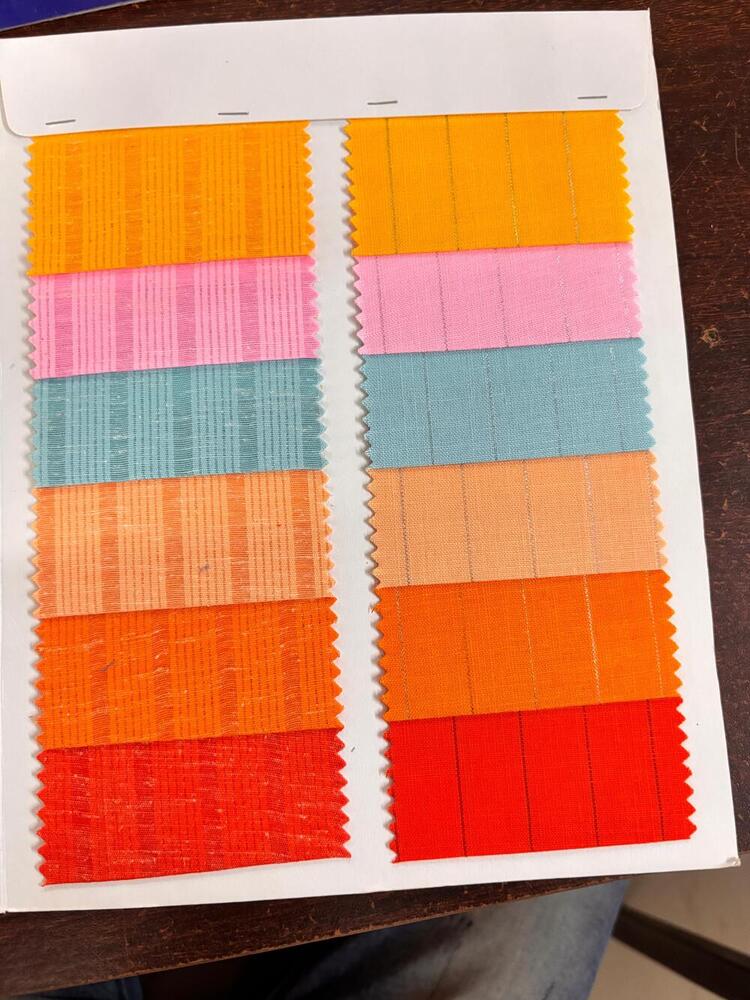 Kurta Fabric - Poly Cotton Blend, 58 Inches Width, Orange Printed Design | Soft Texture, Shrink-resistant, Ideal For Kurtas And Designer Shirts