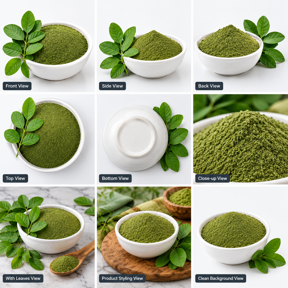 Moringa Powder - Green Powder, 6 Months Shelf Life | Soluble in Water, Ideal for Medicinal Use and Cooking Applications