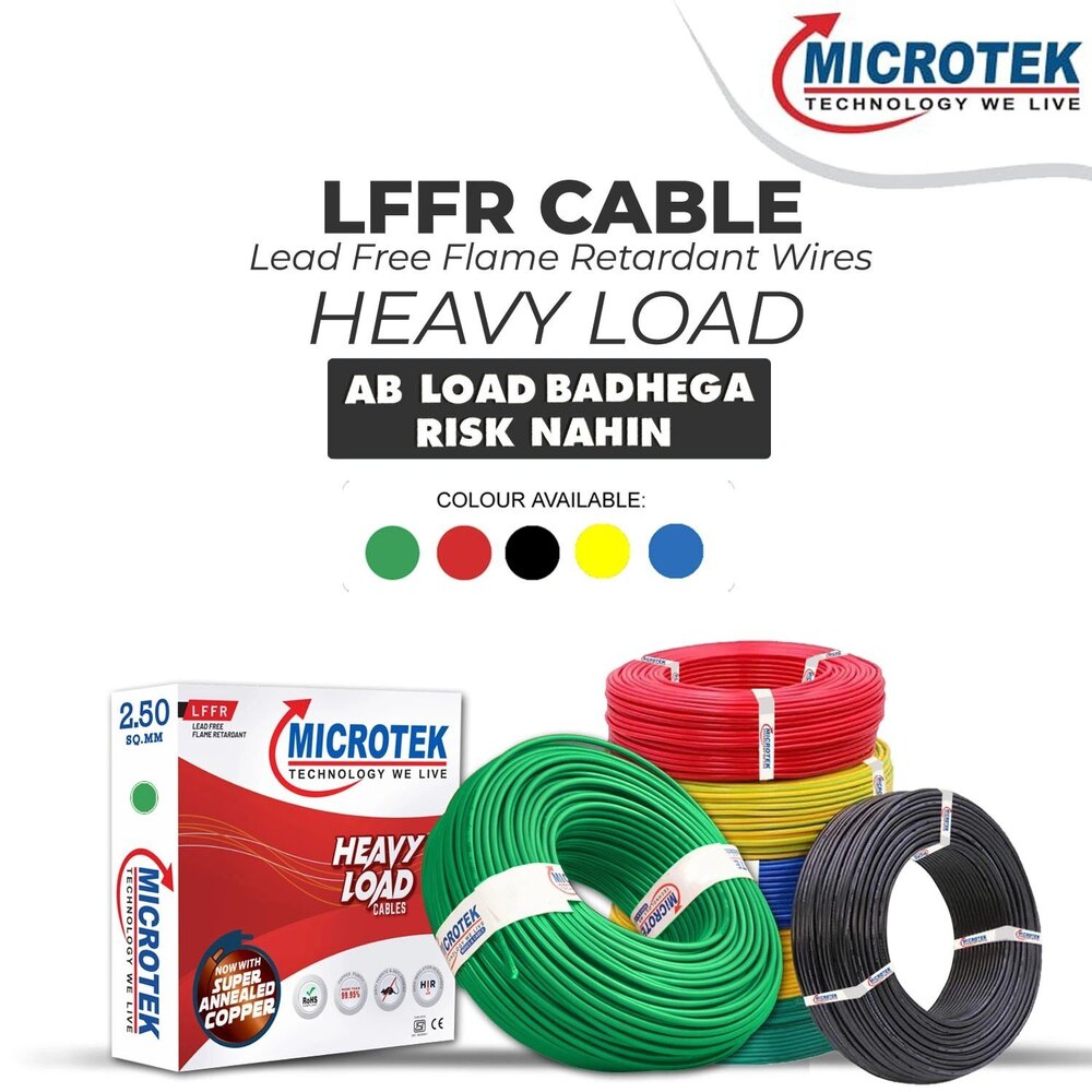 MICROTEK WIRE SINGLE CORE LF FR PVC WIRE 4 SQMM [90 METER]