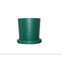 Dots Planter - Plastic, Round, Green | Ideal For Gardens And Balconies